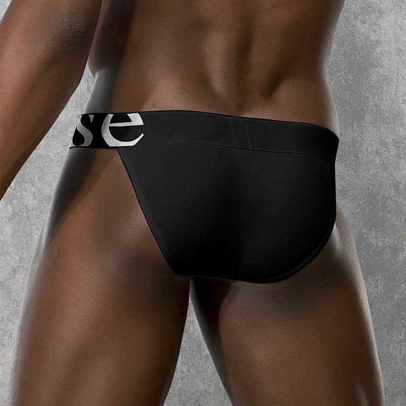 These black Doreanse briefs have a special design with a wid... Doreanse - Knickers w Wide Waistband - Black - L photo-2