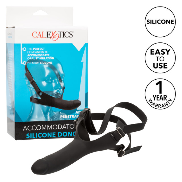 Introducing the Accommodator Silicone Dong, the ultimate par... CEN - Accommodator Dong Gag - Black photo-8