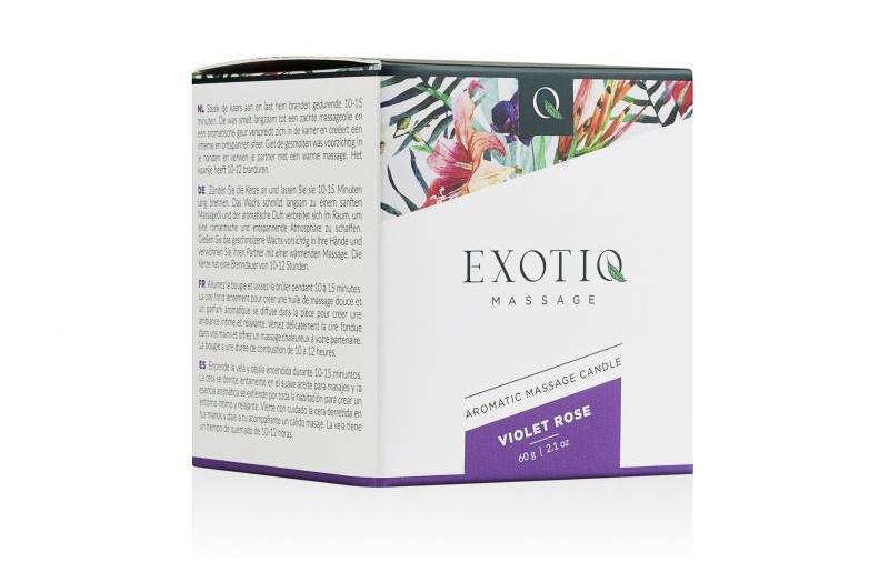 Enjoy or give a lovely massage with this Exotiq massage cand... Exotiq - Massage Candle Violet Rose - 60g photo-4