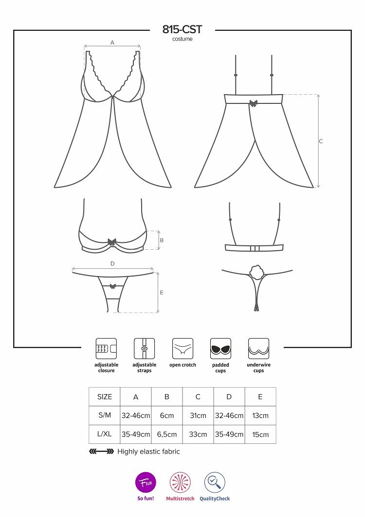 Lovely, sexy or spicy? Don’t know what to choose? It means y... Obsessive - 815-CST-1 Bunny Costume 5-pcs - Black - S/M photo-13