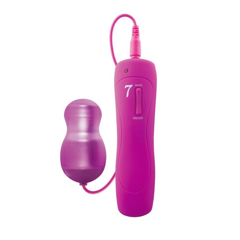 7 frequency egg vibrator with light
Power Type: 9V / 12V
Siz... Aphrodisia - Flashing 7 Mode Duo Balls Vibe - Pink photo-2