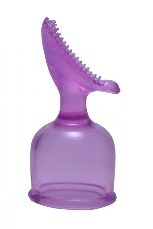 Enhance your massage wand with a Wand Essentials wand topper... Wand Essentials - Tingler Textured Large Wand Attachment - Purple photo-3