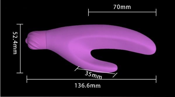 Material: ABS+SILICONE
Battery: 7# battery
Size: overall... GB - Silicone G-Spot Vibrator - Purple photo-3
