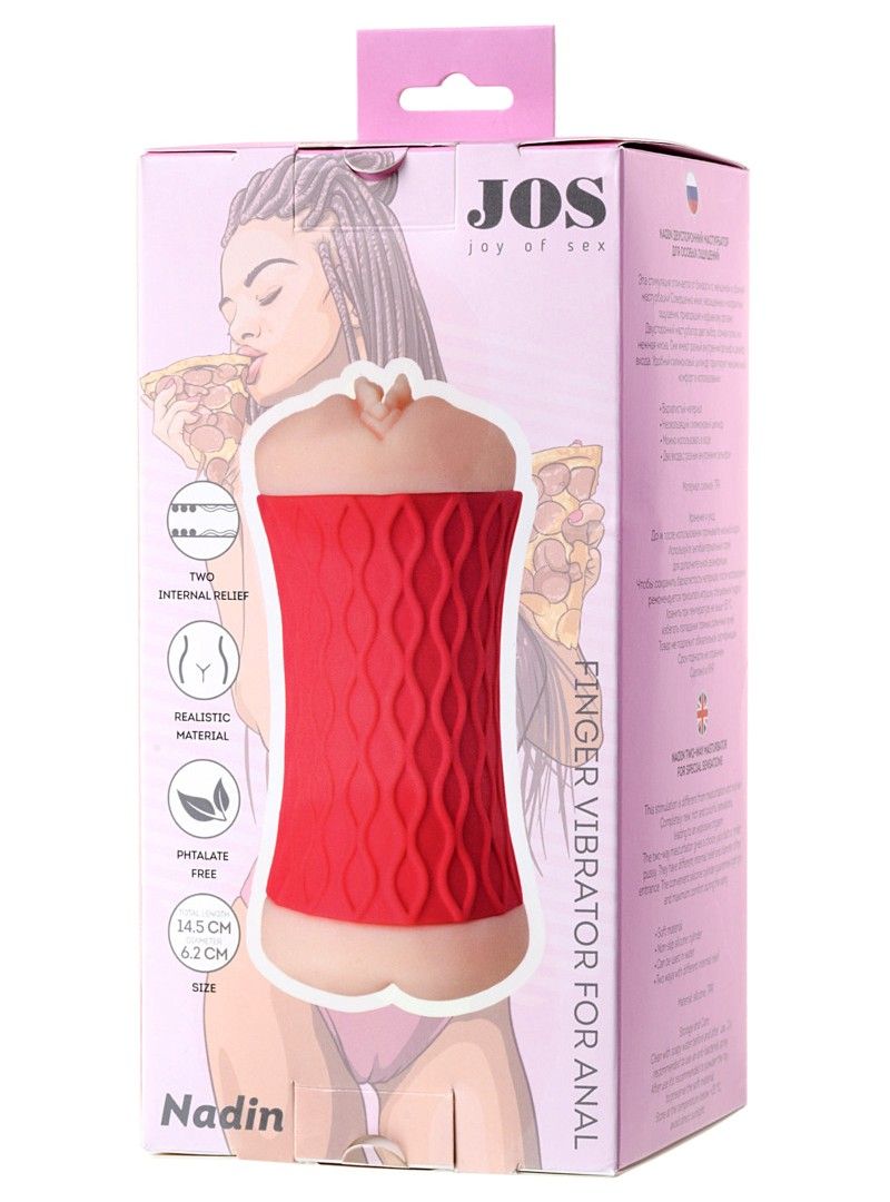 JOS - Nadin Two-Way Masturbator - Red photo-11