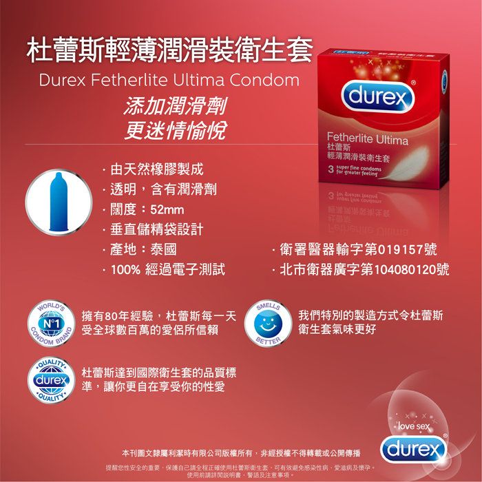 Durex Fetherlite Ultima condoms are the thinnest ever latex ... Durex - Fetherlite Ultima 3's pack photo-4
