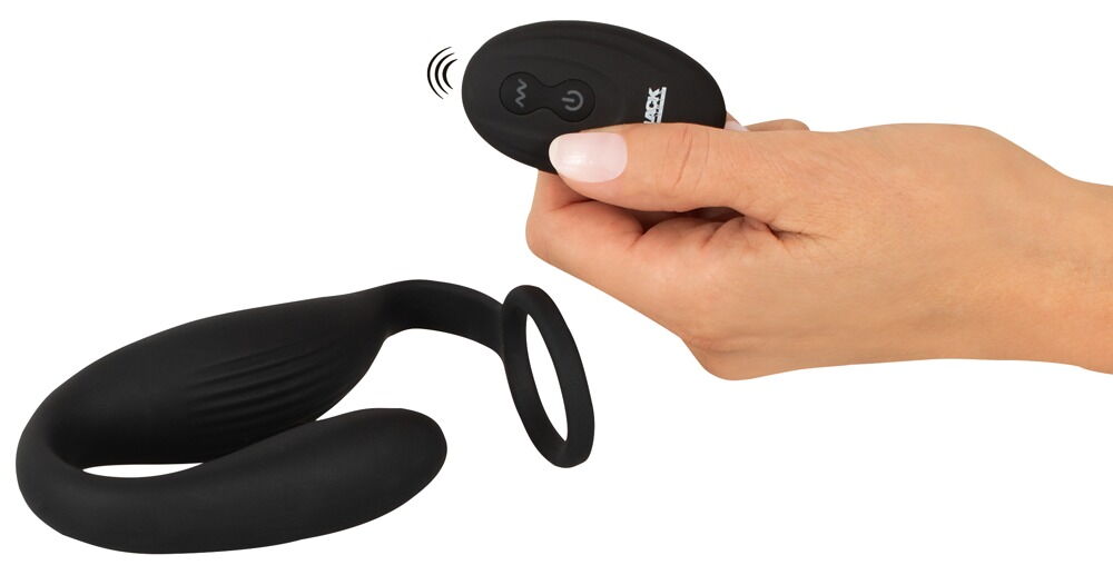 The Cock ring with RC butt plug from Black Velvets combines ... Black Velvets - Cock Ring w Vibro Plug photo-2