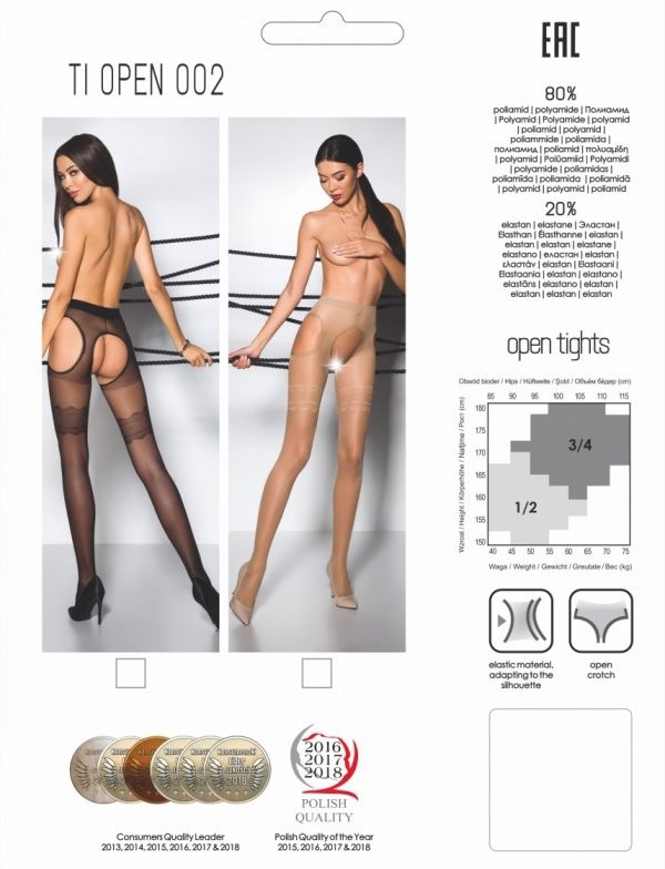 Live amazing experiences and feel like a goddess with this s... Passion - Tiopen 002 Pantyhose - Black - 3/4 photo-4