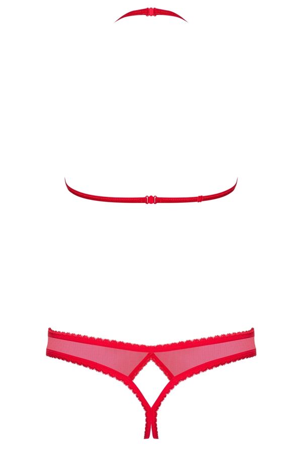 Can you hear knocking on your bedroom door? Pleasure is comi... Obsessive - 870-SEC-3 2 pcs Set - Red - S/M photo-8