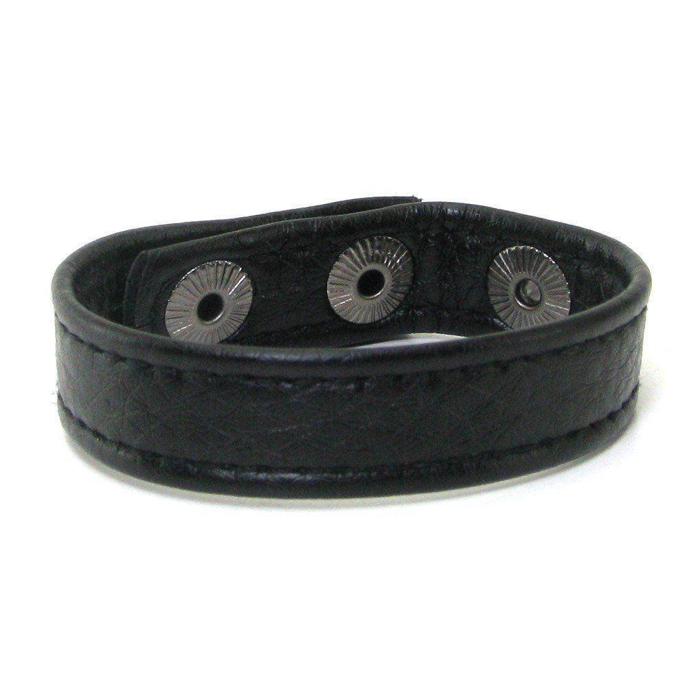 Macho 3 Snap Faux Leather Cock Ring is made to suit every ma... Nasstoys - 3 Snap Cock Ring photo-3