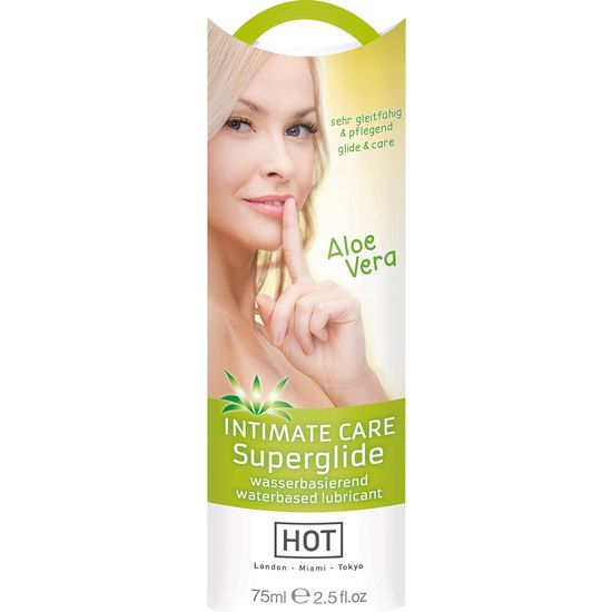 Hot - Intimate Care Superglide Aloe Vera Waterbaser Lube - 75ml photo-3