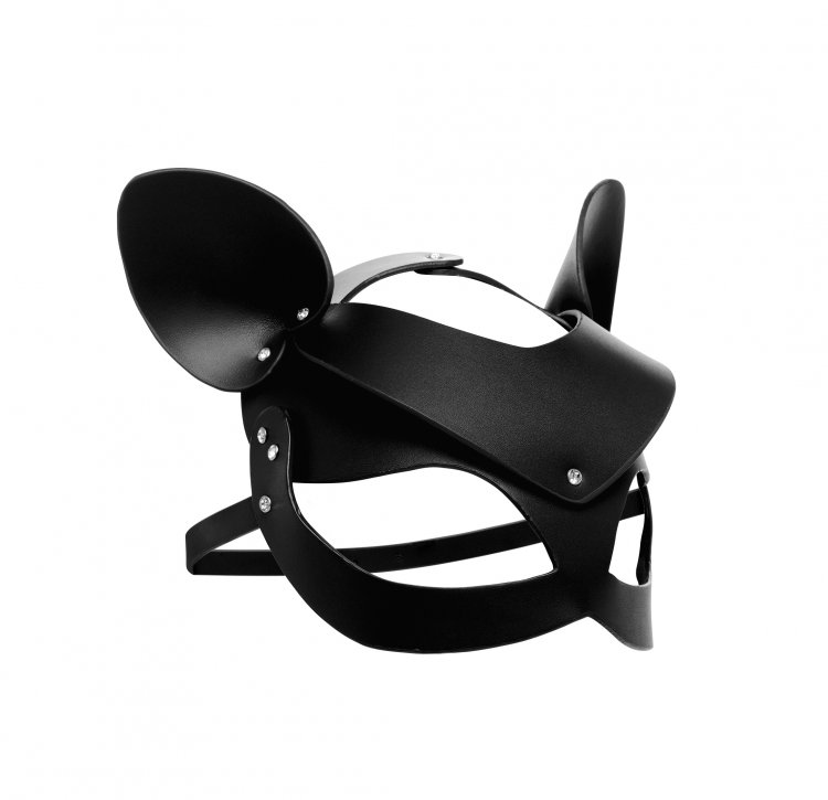 Meow! The ancient Egyptians worshipped them, but today we ke... Master Series - Bad Kitten Leather Cat Mask - Black photo-3
