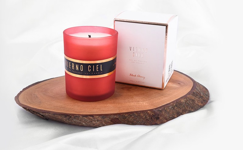 Soy candle with pheromones. Create a soft atmosphere with th... Vierno Ciel - Soy Candle Black Cherry - 100g photo-6