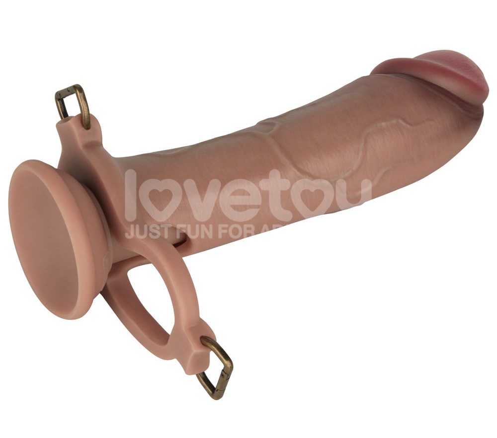 Built to deliver the most lifelike satisfaction, this innova... Lovetoy - 10'' Ingen Enhanced Strap-On Set XS-M - Flesh photo-10