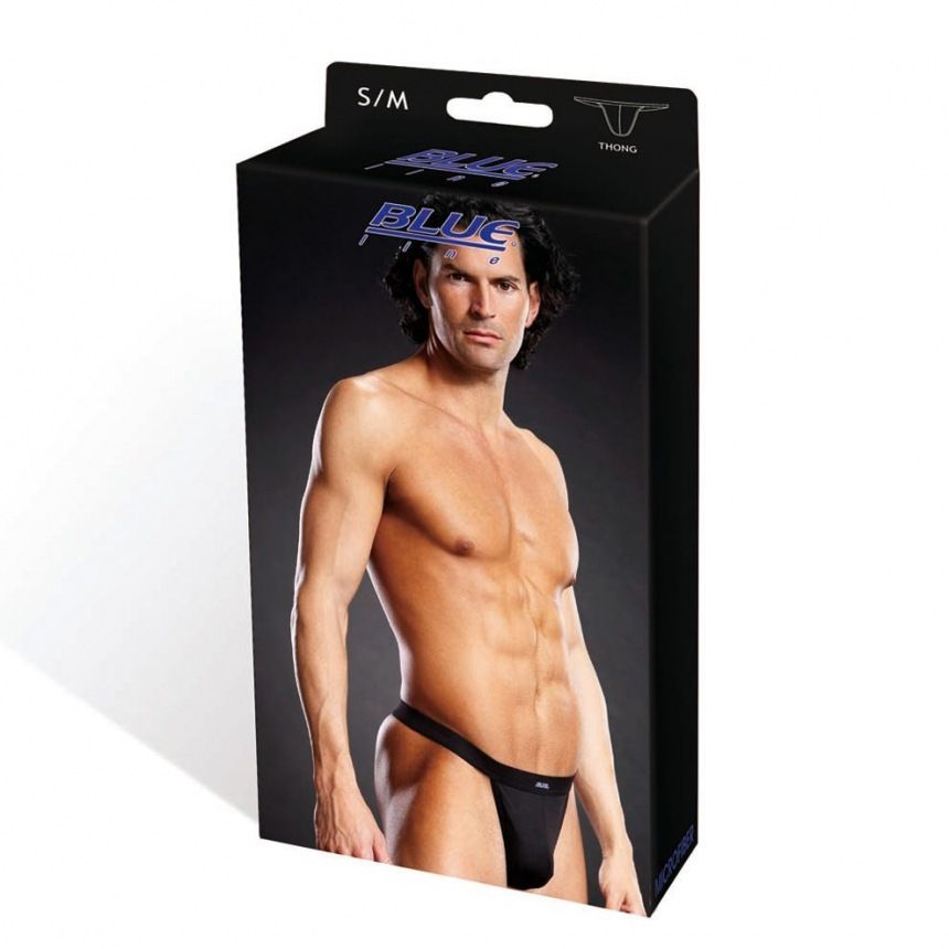 An update on the standard, this sleek microfiber thong featu... Blueline - Performance Microfiber Thong - Black - S/M photo-3