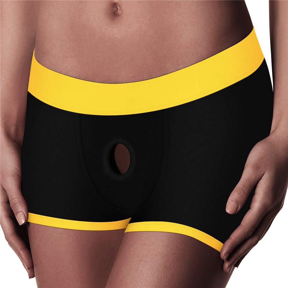 The Most comfortable unisex strap-on boxer shorts!
The Unise... Lovetoy - Horny Strapon Shorts - Black - XS/S photo-5