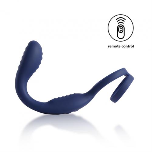 Arosum - VibraDuo Prostate Massager w Ring - Blue photo