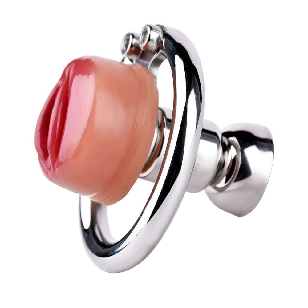 FAAK - Pussy Chastity Cage w Urethral Plug 照片-4