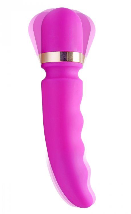 This double sided wand offers two unique sensations, for twi... Inmi - Fiori 10X Silicone Rechargeable Massager - Pink photo-2