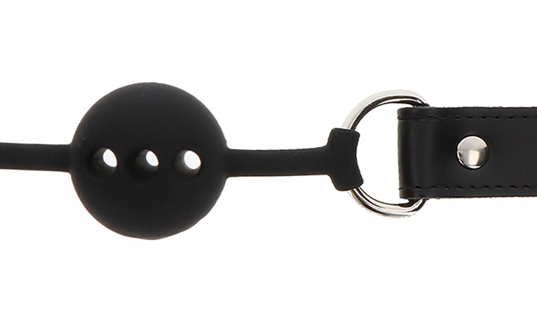 This ball gag is made of silicone and vegan leather and is l... Taboom - Silicone Ball Gag photo-3
