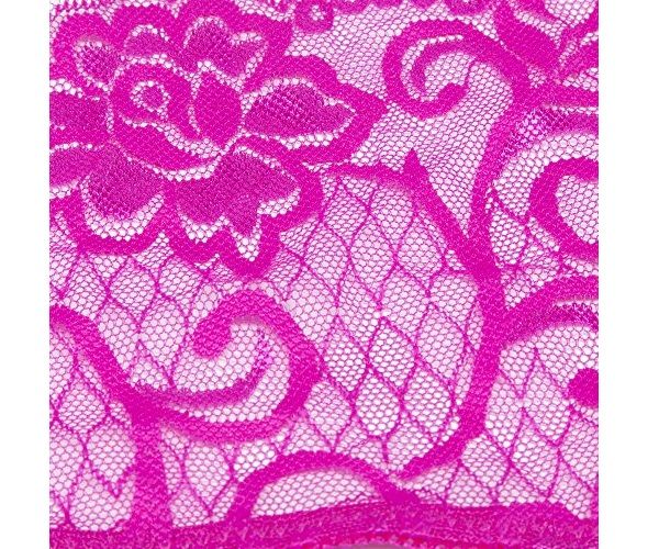 Sizzling pink lace arranged for intimate cover only, this de... Secrets - Remote Control Vibrating Deep-V Teddy - Pink photo-5
