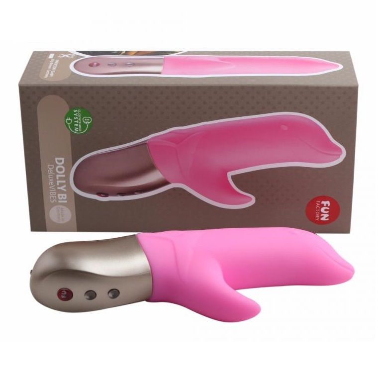 Just as you would expect from a dolphin, the DOLLY BI feels ... Fun Factory - Vibe Dolly Bi - Candy Rose photo-11