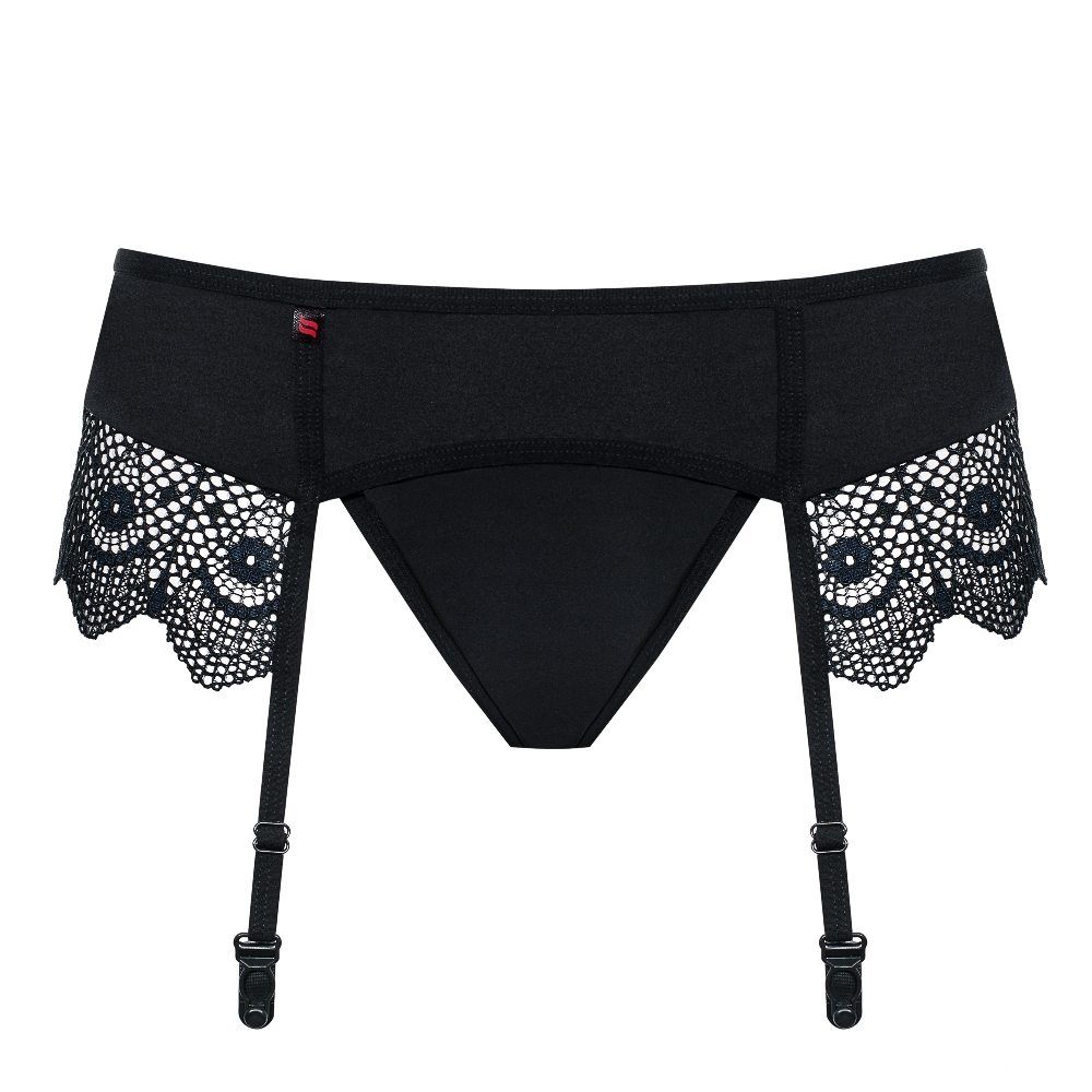Here's all you need to become a beautiful coquette. The ... Obsessive - Moketta Garter Belt - Black - S/M photo-7