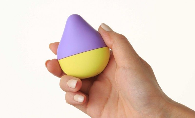 Vibrator sex toy for women designed by Tenga using soft touc... Iroha - Fuji Lemon Mini Massager - Wisteria/Lemon photo-3