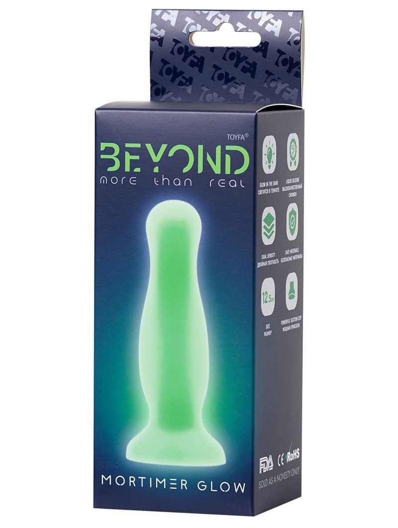 Glowing in the dark Mortimer Glow is your chance to go beyon... Beyond - Mortimer Glow Anal Plug - Green photo-12