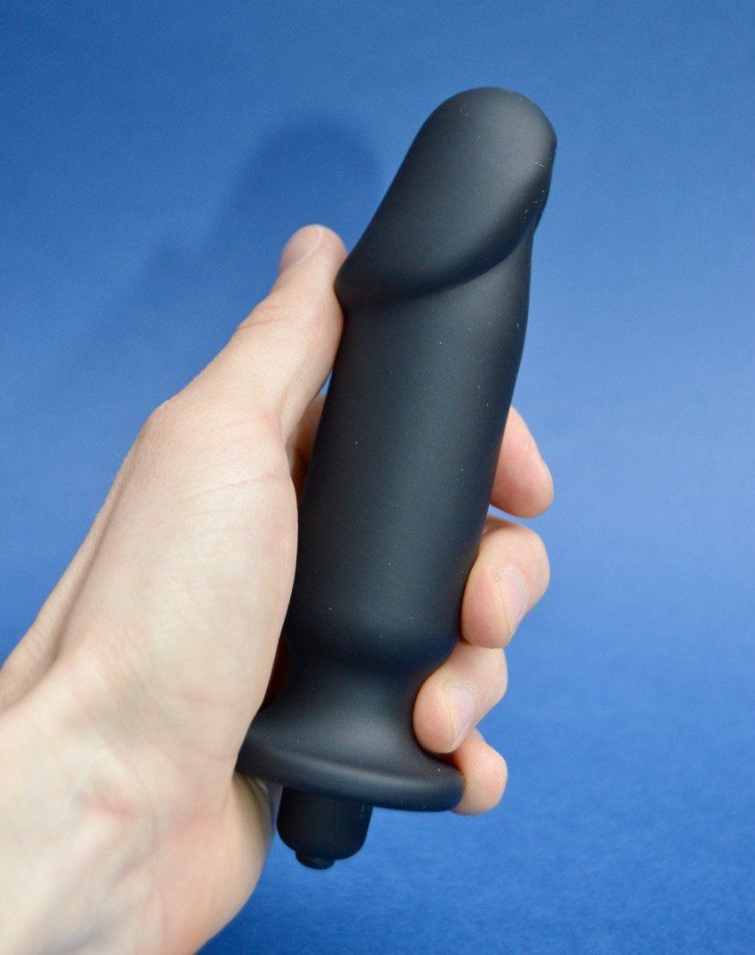 This semi-phallic silicone vibe is made of premium materials... TOF - Silicone Vibrating Anal Plug photo-7