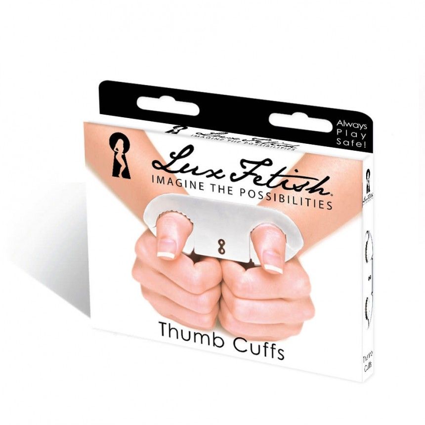 Keep these on hand as a rule of thumb. Don't let the siz... Lux Fetish - Thumb Cuffs photo-2