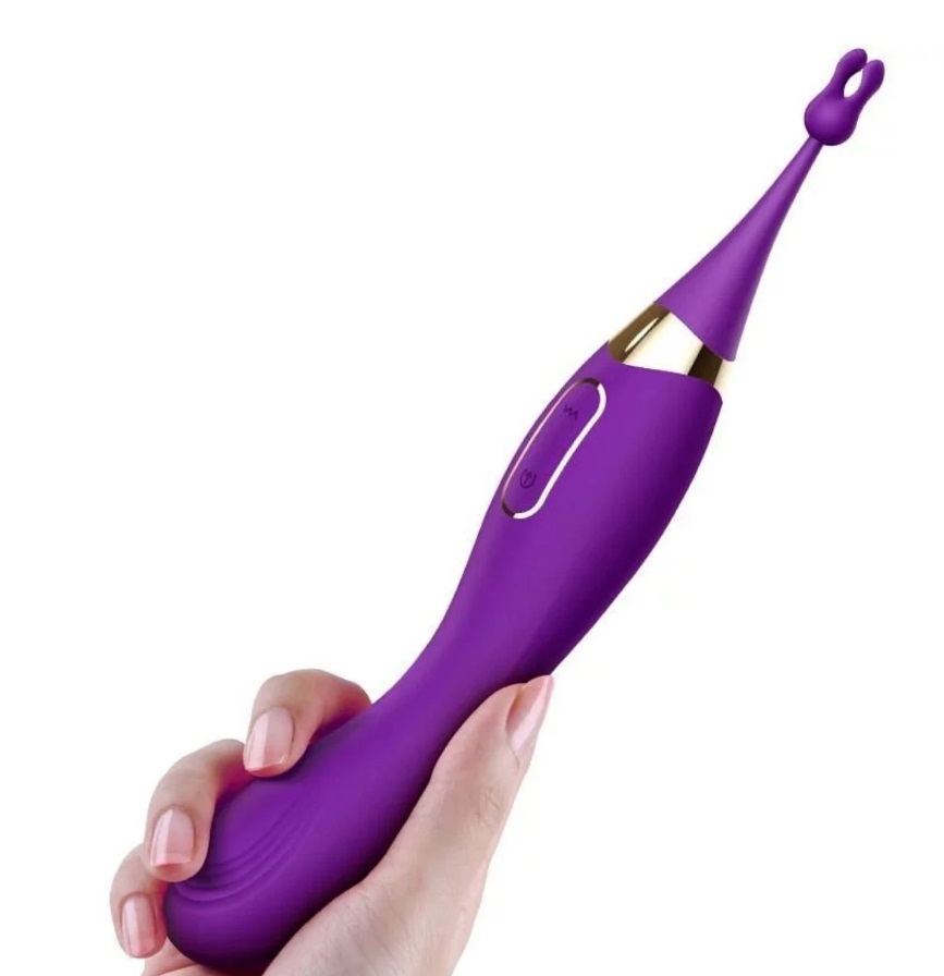 Dual motors with flapping and vibrating replaceable vibrator... Erocome - Dorado - Purple photo-2