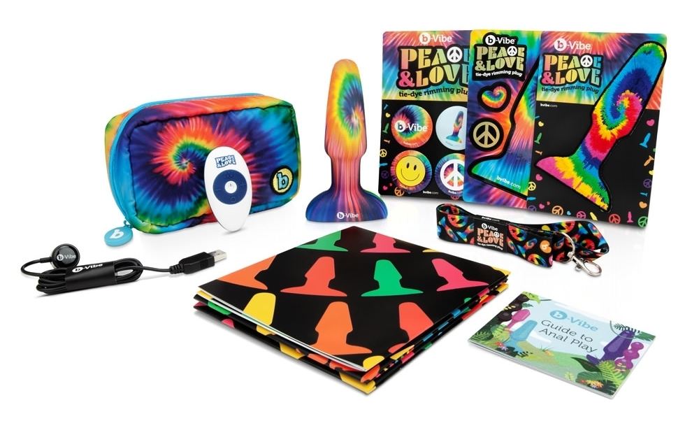 Take an ethereal trip to the promiscuous 60s and experience ... B-Vibe - Peace & Love Tie-Dye Rimming Plug photo-4