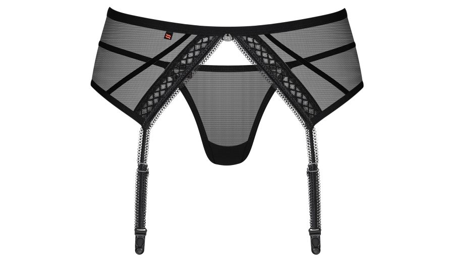 You’ll have a fantastic mood through the whole day knowing t... Obsessive - 855-GAR-1 Garter Belt & Thong - Black - L/XL photo-7