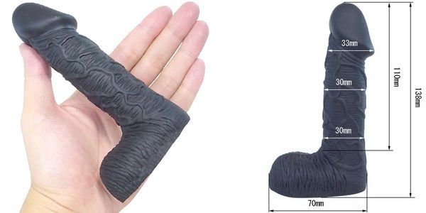 Advanced textured silicone material 100% BOSS is not sim... Boss - Silicone Dildo M - Black photo-4
