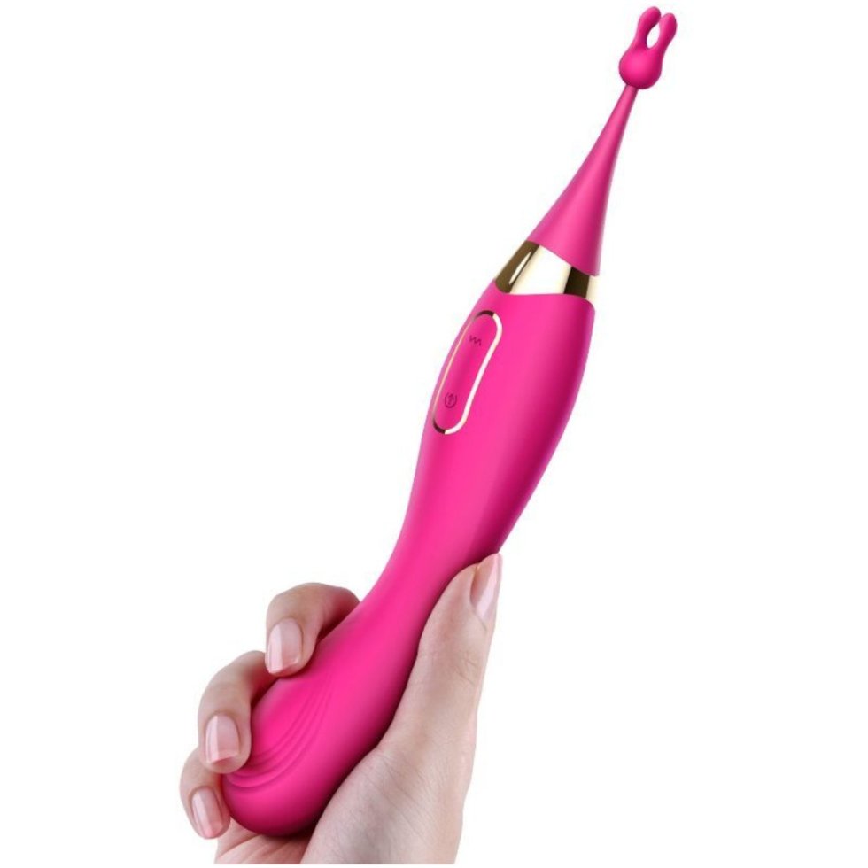 Dual motors with flapping and vibrating replaceable vibrator... Erocome - Dorado - Deep Rose photo-2