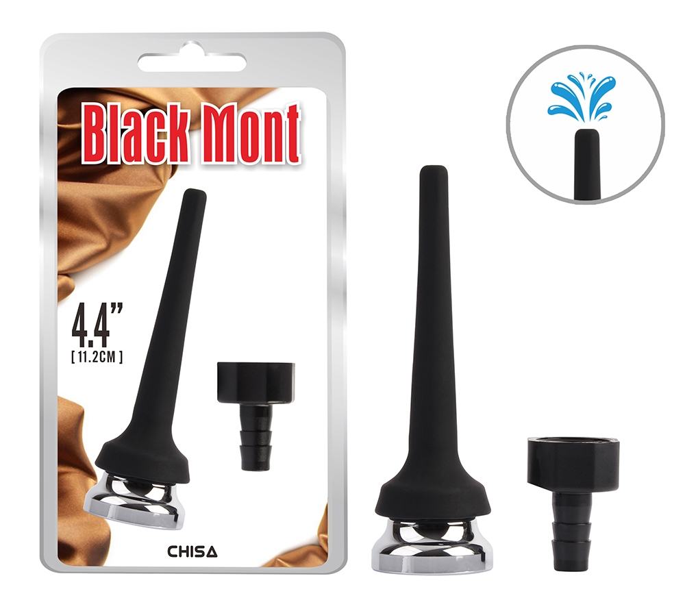 Chisa - Tapered Silicone Enema Attachment - Black photo-6