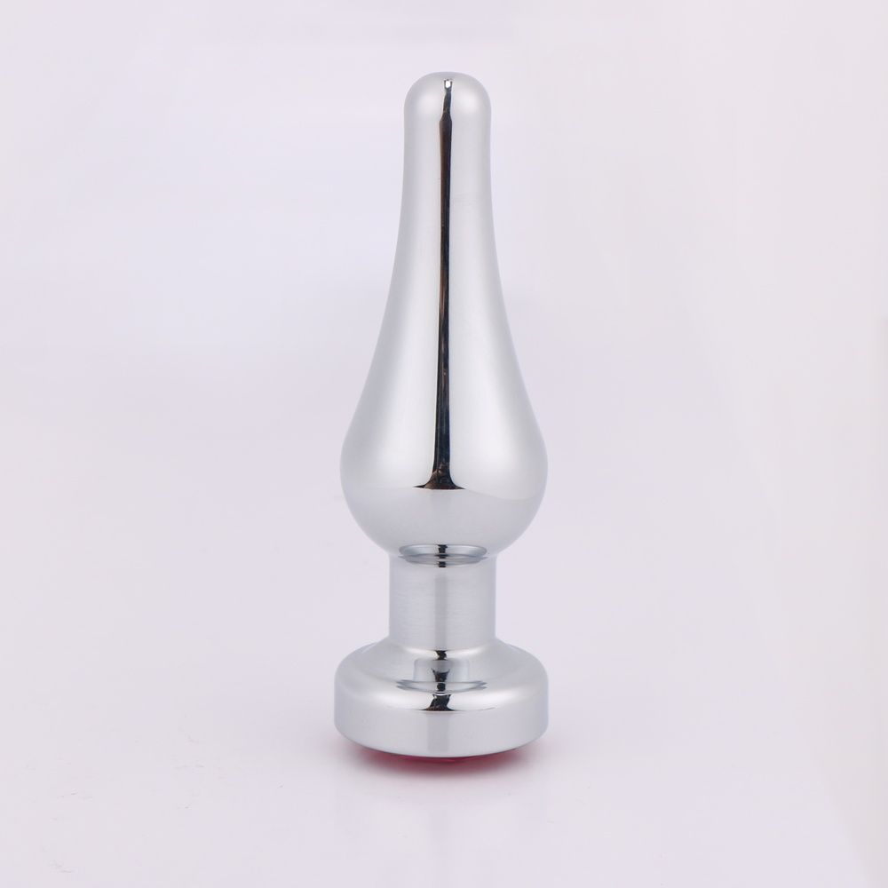 MT - Anal Plug 100x30mm - Silver/Pink photo-2