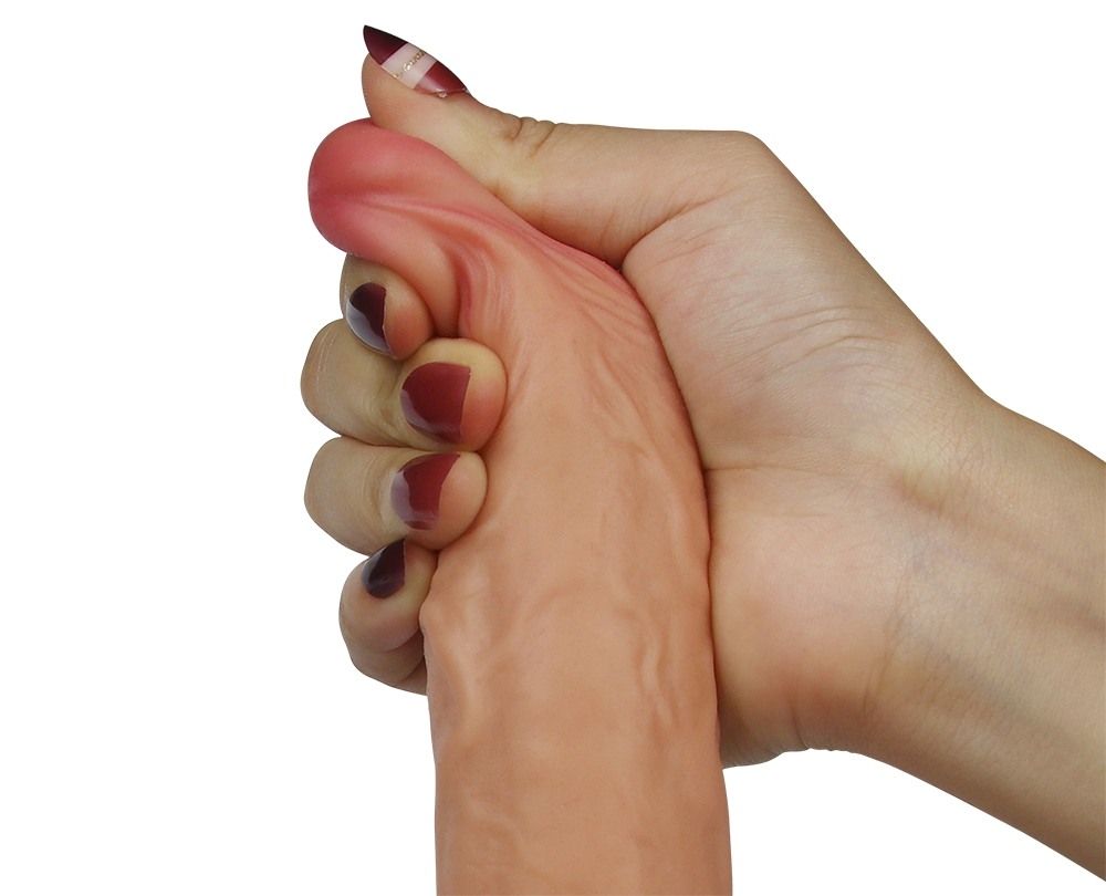 Built to deliver the most lifelike satisfaction, Love Toy Du... Lovetoy - 8" Dual Layered Nature Cock - Brown photo-6