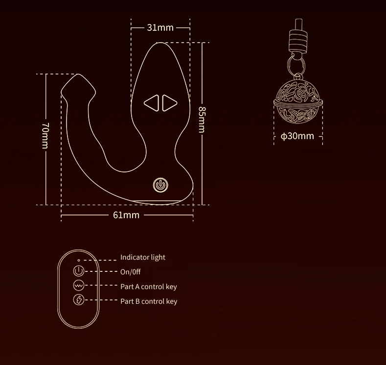 Sevanda - Weasel Estim Vibro Anal Plug - Black 照片-4