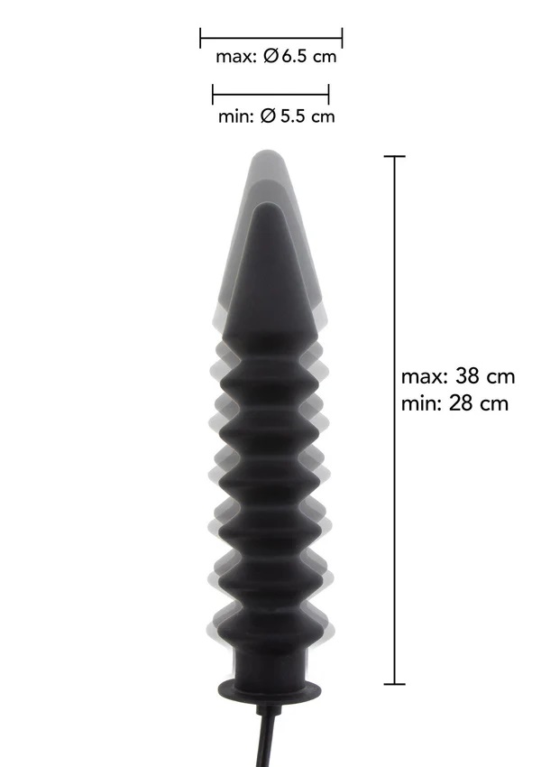 EXTREME by HIDDEN DESIRE offers a unique collection of infla... Hidden Desire - Expert Ribbed Inflatable Plug - Black photo-5
