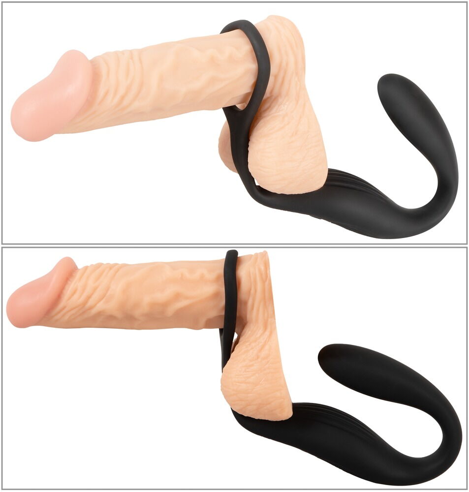 The Cock ring with RC butt plug from Black Velvets combines ... Black Velvets - Cock Ring w Vibro Plug photo-4