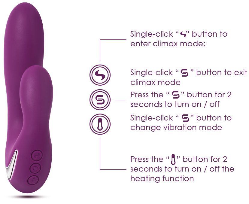 Vesper designed with a flexible V shape and has 2 different ... SVAKOM - Vesper Vibrator - Violet photo-5