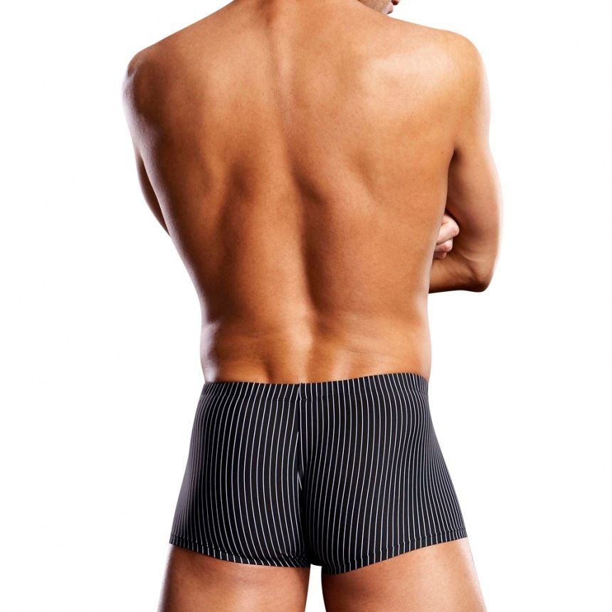 Classic trunk in sleek, moisture-wicking microfiber. Shape a... Blueline - Performance Microfiber Trunk - Black & White - S/M photo-2