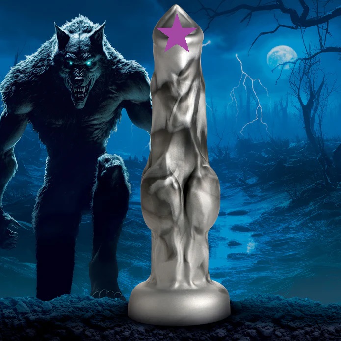 This silver and smoky black rod is iridescent and shines in ... Creature Cocks - Night Prowler Dildo L - Grey photo-2