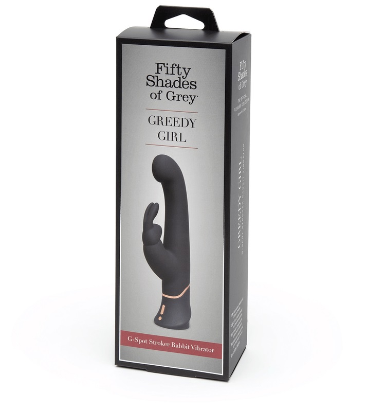 Greedy Girls will enjoy the grinding ecstasy this sleek stro... Fifty Shades of Grey - Greedy Girl G-Spot Stroker Rabbit Vibrator - Black photo-3