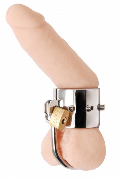 This devious device will separate and restrain your balls wh... Master Series - Spiked CBT Ball Stretcher w Scrotum Separator photo-4