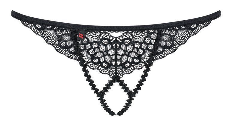 Wow! Do you feel this temperature? It got incredibly hot. No... Obsessive - Liferia Crotchless Thong - Black - S/M photo-7