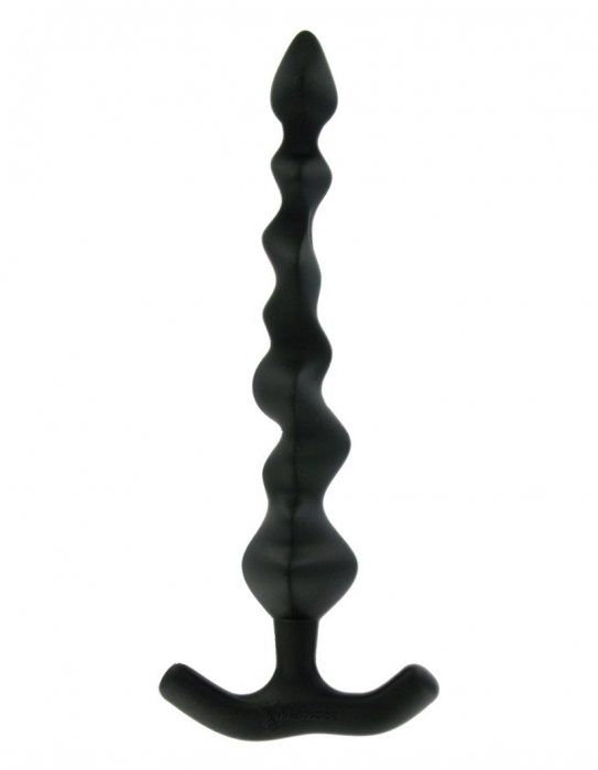 Manzzztoys - Giletti後庭串珠塞 黑色 照片-3