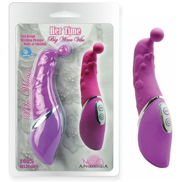 The elastic relief vibrator of the original form will please... Aphrodisia - Big Wave - Dolphin Playing - Purple photo