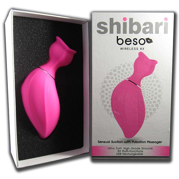 The Beso has eight different patterns to provide sucking act... Shibari - Beso Wireless Clitoral Stimulator - Pink photo-4